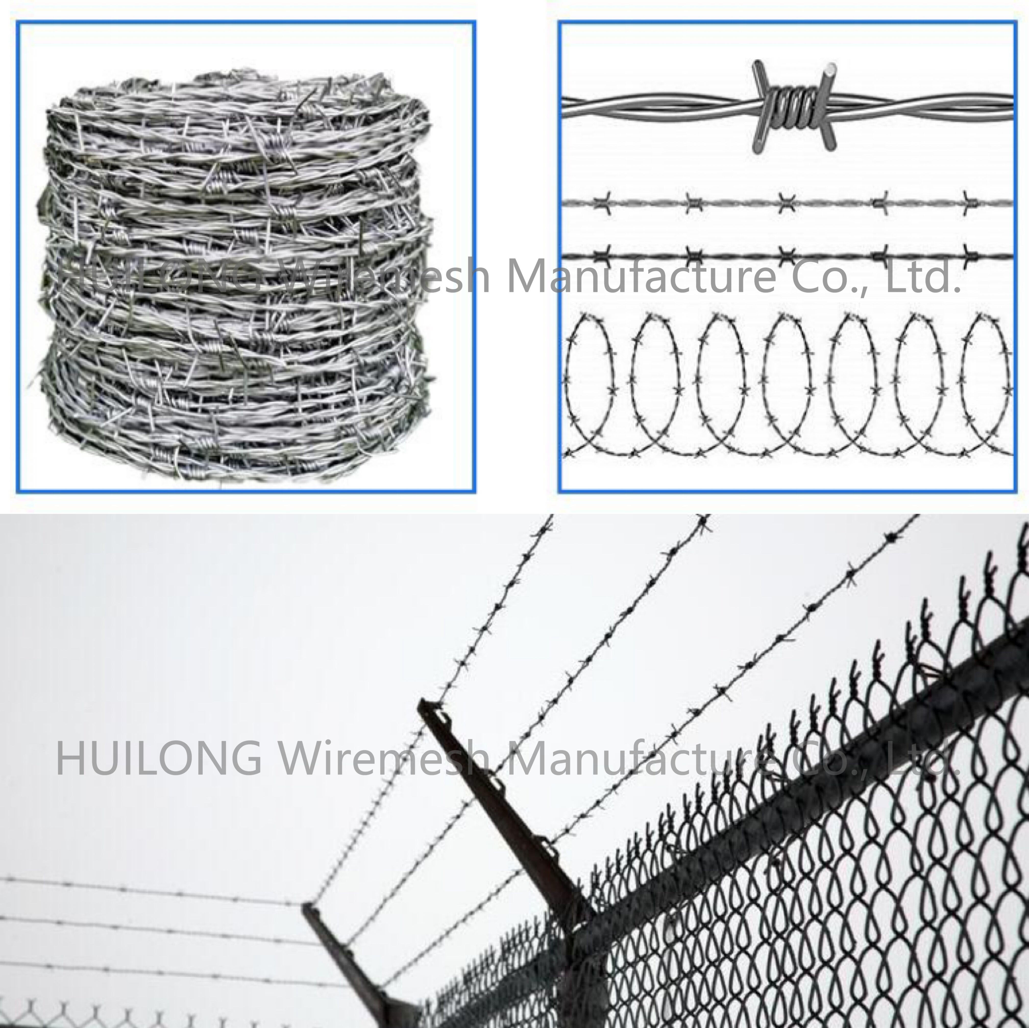 4/15 Hot Dipped Galvanized Razor Barbed Wire 100 Metres rust resistance