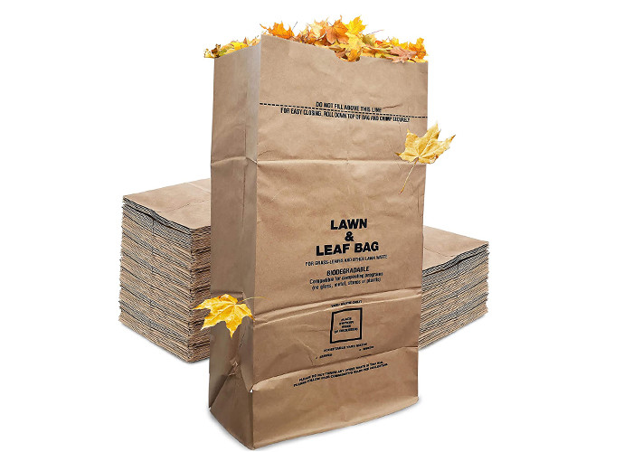 Brown Kraft Eco Friend Compostable Paper Trash Bag Double Layer