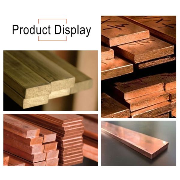 Customized Style Grade Copper Rectangular Rod Electric Busbar Flat Bar for Pure Copper