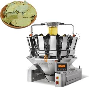  Full Automatic Vertical Weighing Packing Machine For Dry Tea Leaves Bay Leaf With 14 Head Multihead Weigher Manufactures