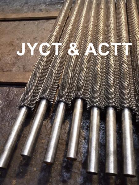 High Frequency Welded Helical Serrated Fin Tube For Infired Heater / Heat