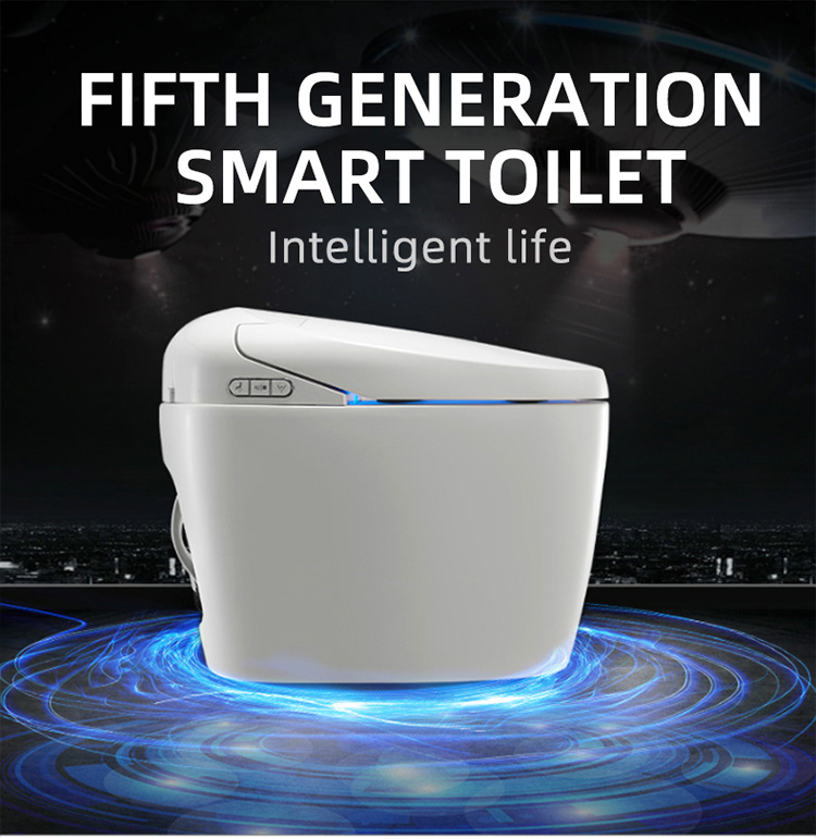 Multifunction Bathroom Smart Toilet , Concealed Tank Electric Bidet Toilet
