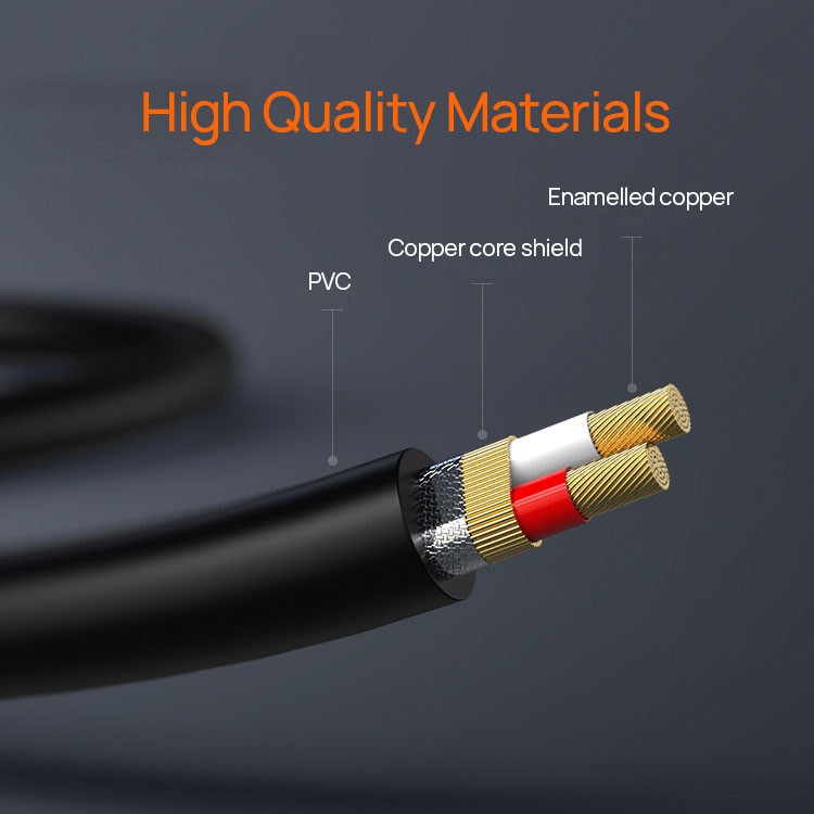 1M OEM TPE Stereo Aux Cable Male To Male Headphone Cable