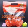 Buy cheap Fruits packaging bag/Grapes plastic bag with ziplock, Air Holes Zip Handle from wholesalers