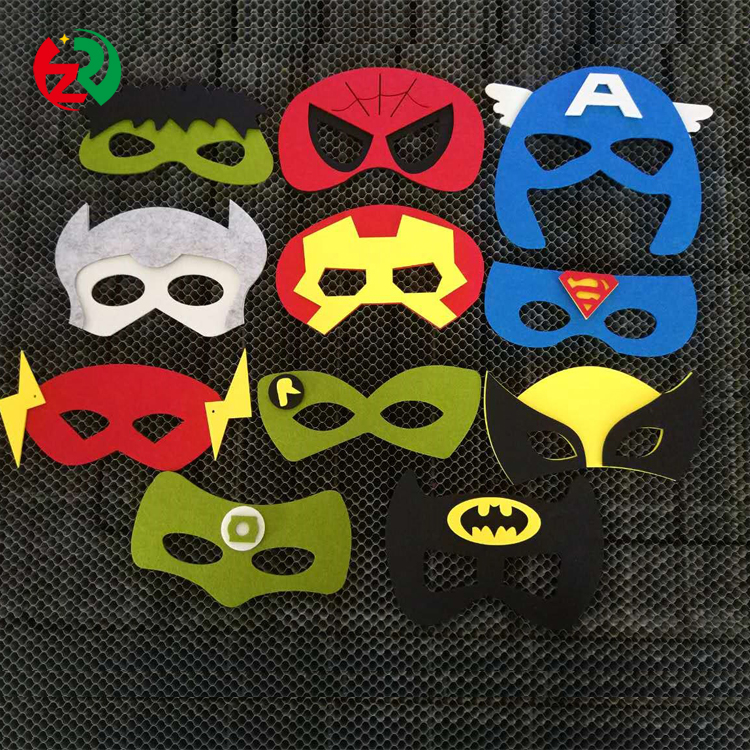 Custom Felt Superhero Party Masks For Children Aged 3+