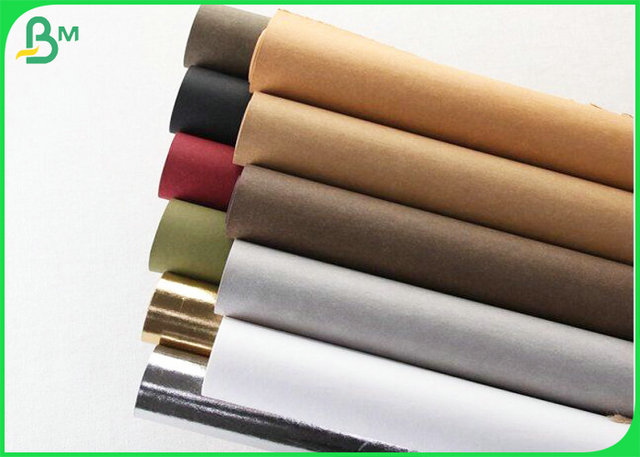 Washable Kraftpaper Roll 0.55mm Abrasion Resistance For Home Storage Bag