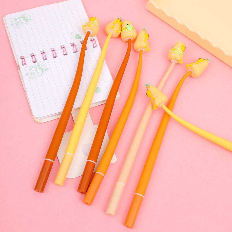 Cute Cartoon Animal Shaking Gel Pens 0.5 Mm, Black Ink Gel Writing Pens For School Supplies Studentds Kids Gifts, 6 Pack