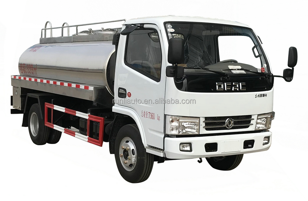 Cheaper Price 5Tons Milk Tanker Truck Stainless Steel SS304-2B Water Truck for Sales