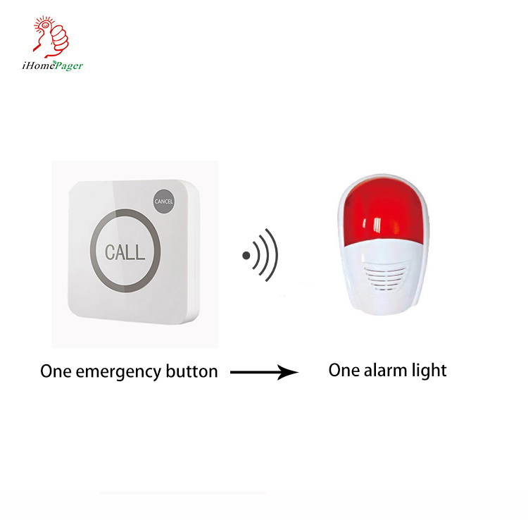 high quality wireless disabled toilet alarm system with Bathroom emergency call button and alarm light