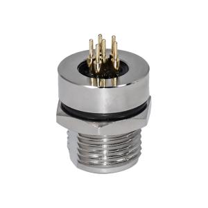 China M8 Panel Mount PCB Connector M8 4 Pin Back Solar Front Panel Mount With Solder Connector on sale China M8 Panel Mount PCB Connector M8 4 Pin Back Solar Front Panel Mount With Solder Connector on sale