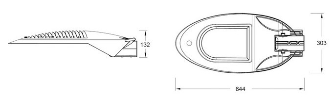 60W 50W Outdoor LED Module Street Light Housing IP65 Aluminum Die Casting Housing