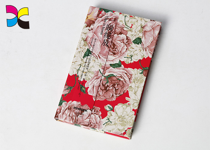 Flower Cover Custom Printed Notebooks 200 Pages Hot Stamping Matt Lamination