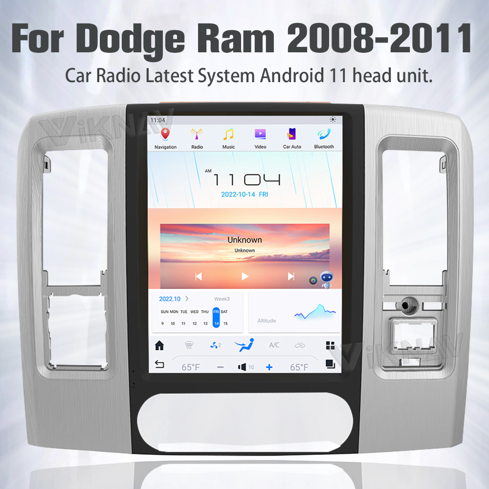 12.1 inch Head Unit For 2008-2011 Dodge Ram GPS Navigation Multimedia player Touch Screen Support Wireless Carplay