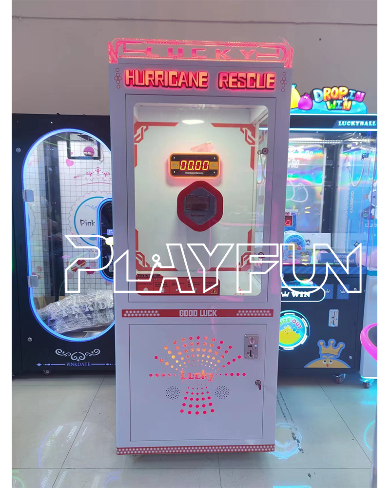 Coin Operated Game Machine Catch Money Catching Bill Money Lucky Prize Hurricane Rescue Arcade Games Machine