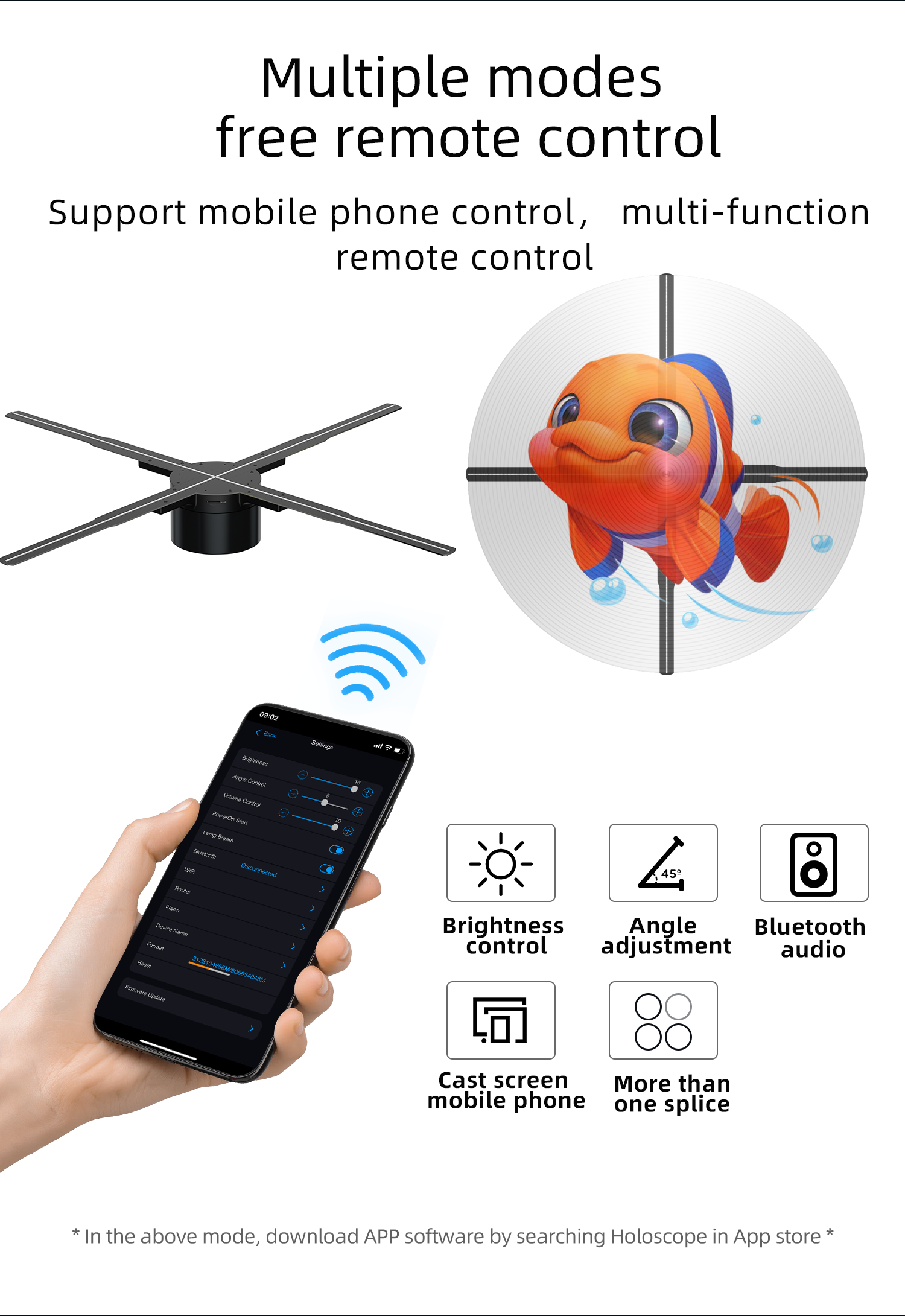 Eye-Catching Advertising Display 3D Holographic Fan with High Definition Projection