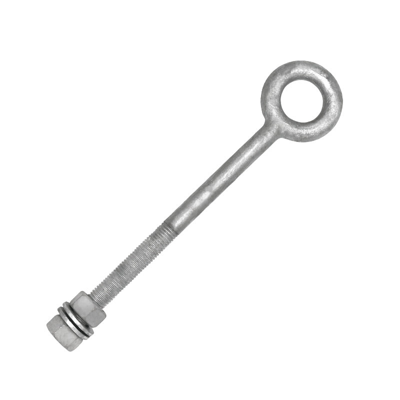 DIN Standard Strength STAINLESS STEEL M18 X 150mm Oval Eye Bolt Hex Type for Tower Guy Wire ASTM A574