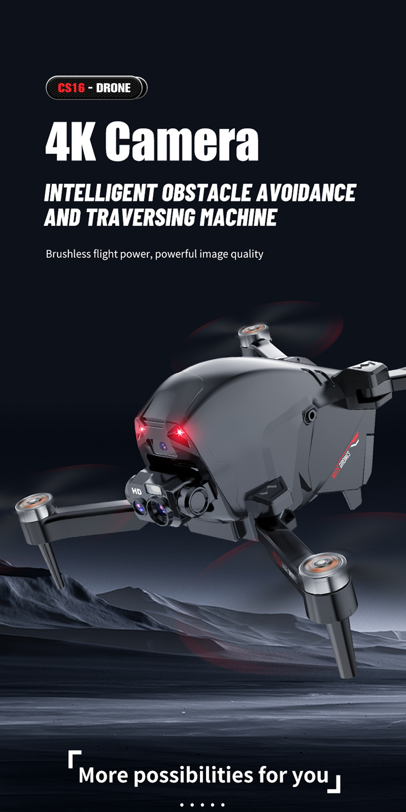 Outdoor Adventure 1080P Hd Live View Drone with Speed Adjustment Function 120M Remote Distance and 3XAA Controller Battery