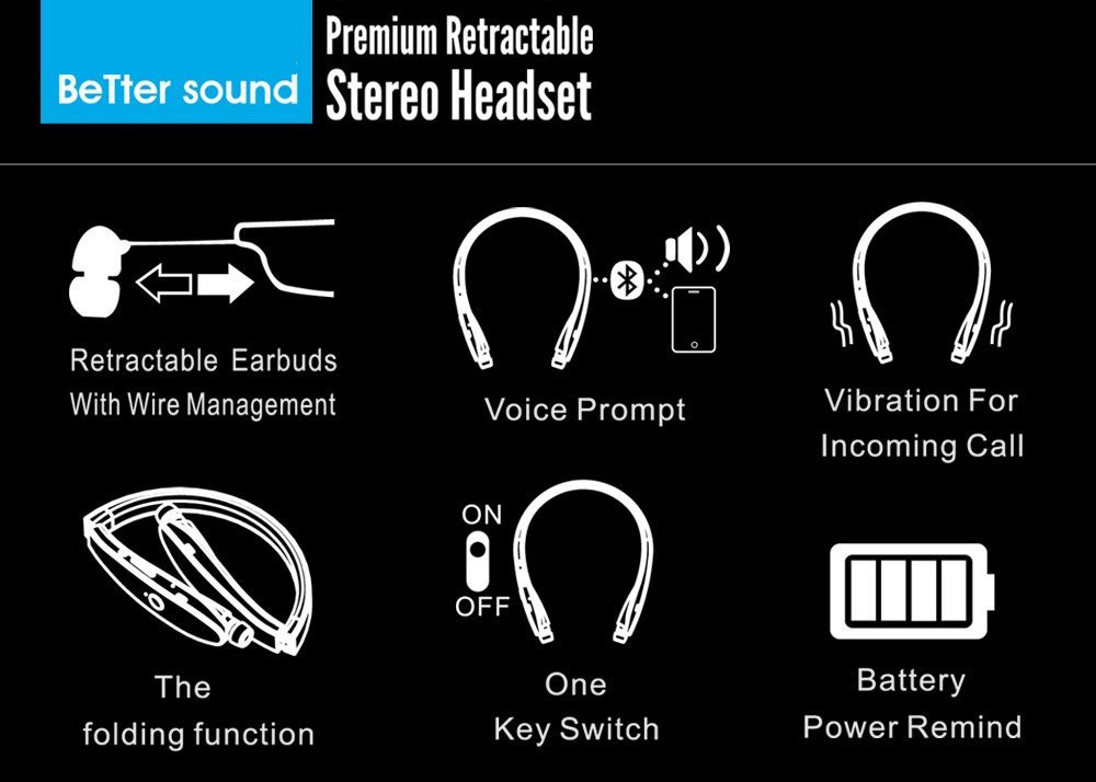 Magnetic Wireless Earphones Earbuds Long Playing Time CSR Chipset Sound