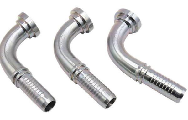 Stainless Steel Hydraulic Crimp Hose Fittings Flange 6000psi 90 Elbow 87691