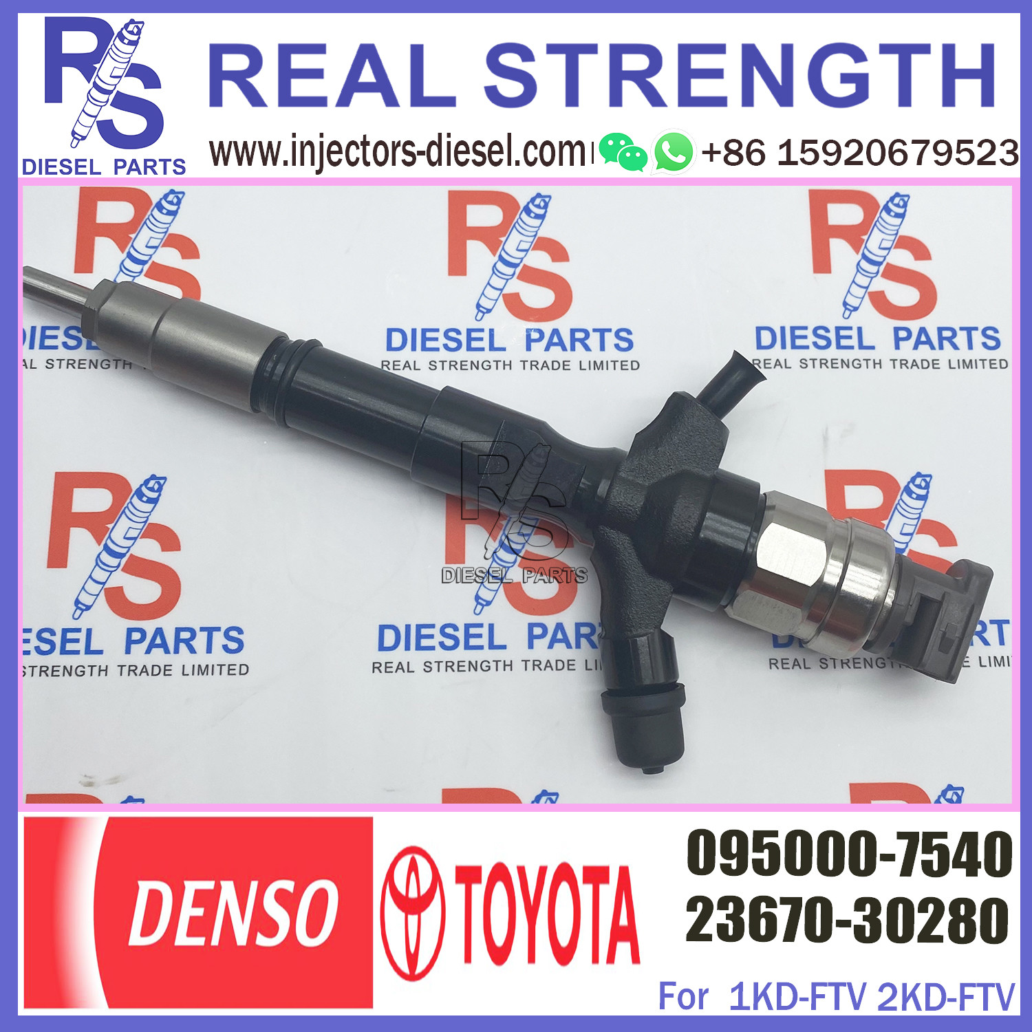 Common Rail Diesel Injector 23670-09330 095000-7540 095000-7542 095000-7543 095000-7544 095000-7545 For Toyota Hilux