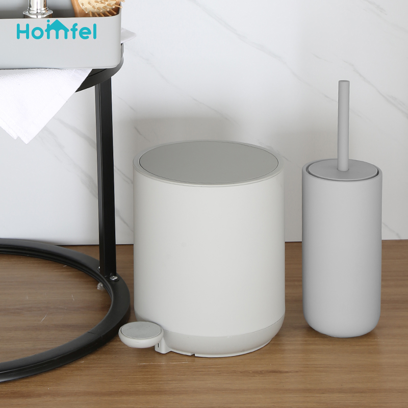 Contemporary Living Room Organizer Step On Garbage Can With Soft Close