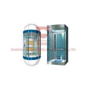 China VVVF Control Panoramic Glass Elevator With Deceleration Device on sale