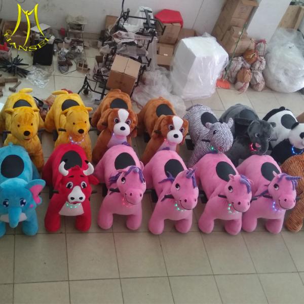 Hansel shopping mall battery plush motorized animals zebra rider for mall
