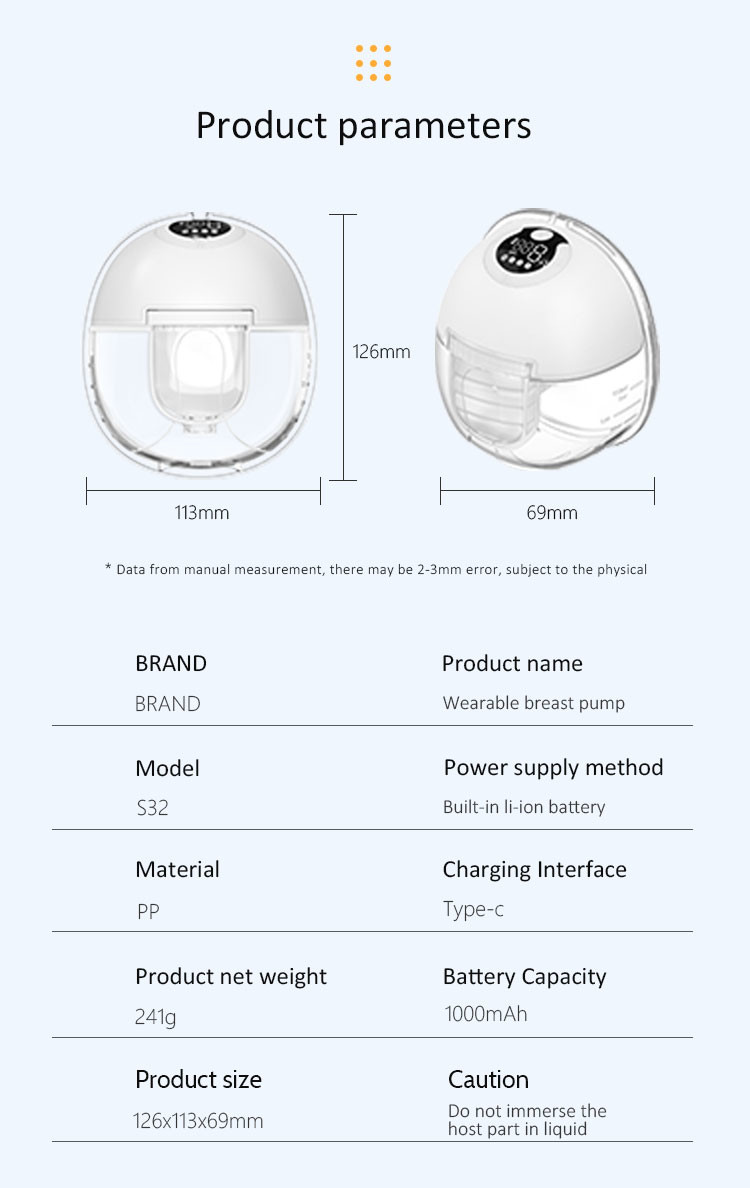 High Suction Medical Portable Breast Pump Hands Free Easy To Clean