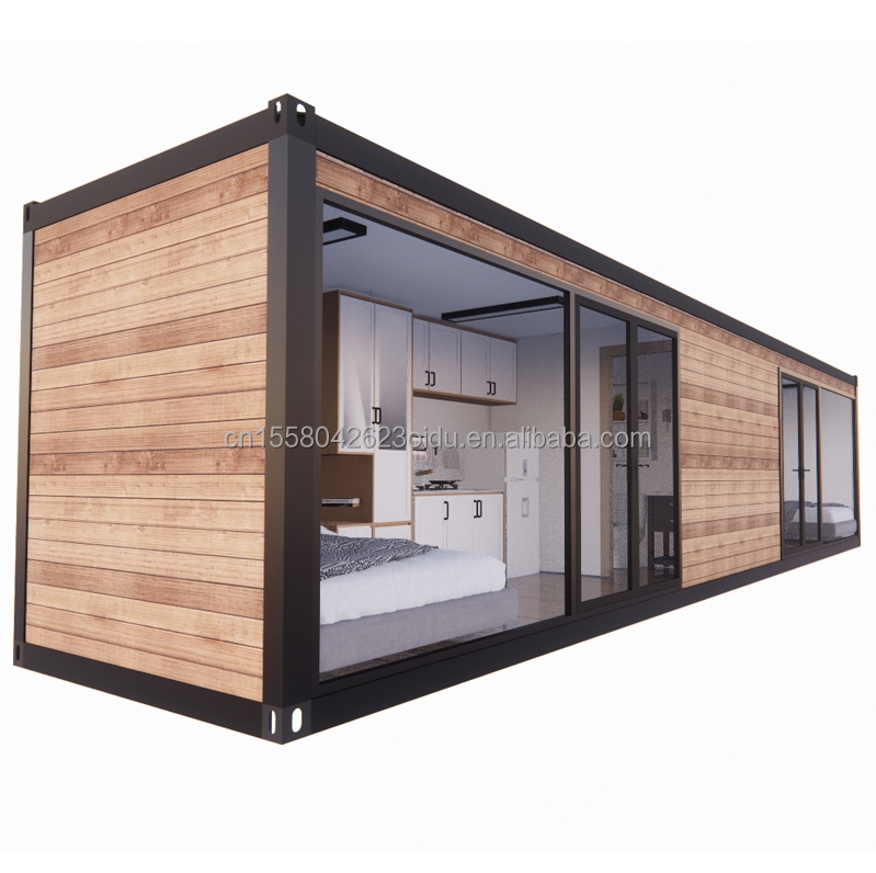 EU 40ft Prefabricated Living Room Container Room with Aluminum Alloy Windows and Galvanized Steel Square Tubes