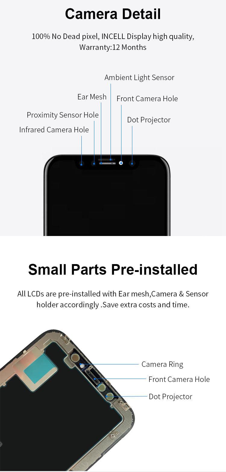 OEM ODM Cell Phone LCD Screen 11 / 11 Pro / 11 Pro Max Apple IPhone Spare Parts