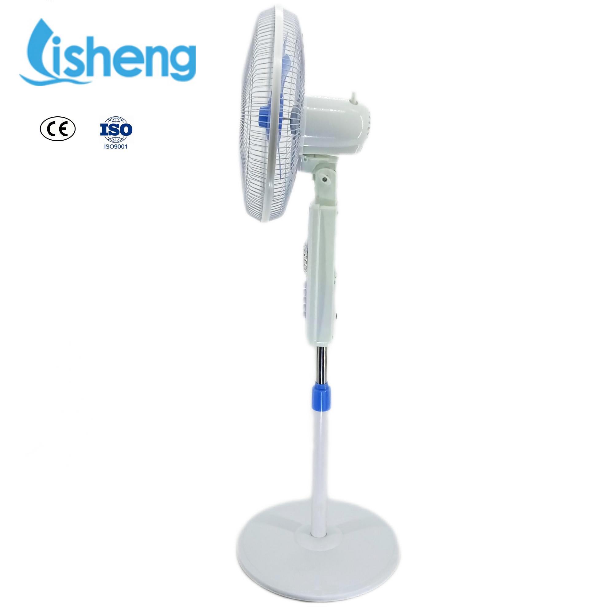 Household Standing Adjustable Floor Fan With Remote Pedestal