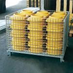 Stackable Collapsible Steel Containers Hot Dipped Galvanized Metal Wire Mesh