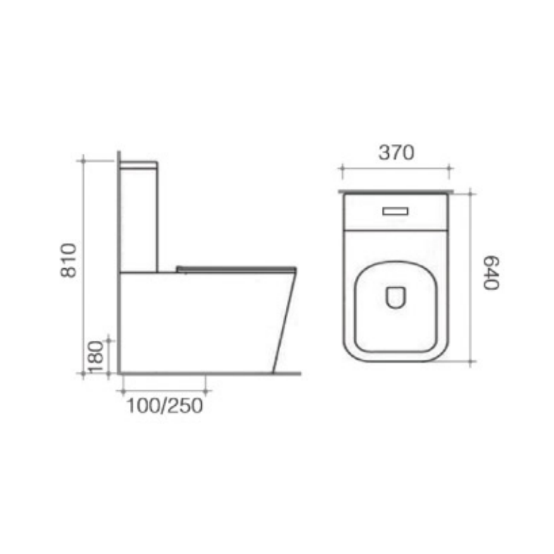 680x370x830mm Chinese Ceramic Floor Mounted WC P Trap Toilets for Bathroom Equipment