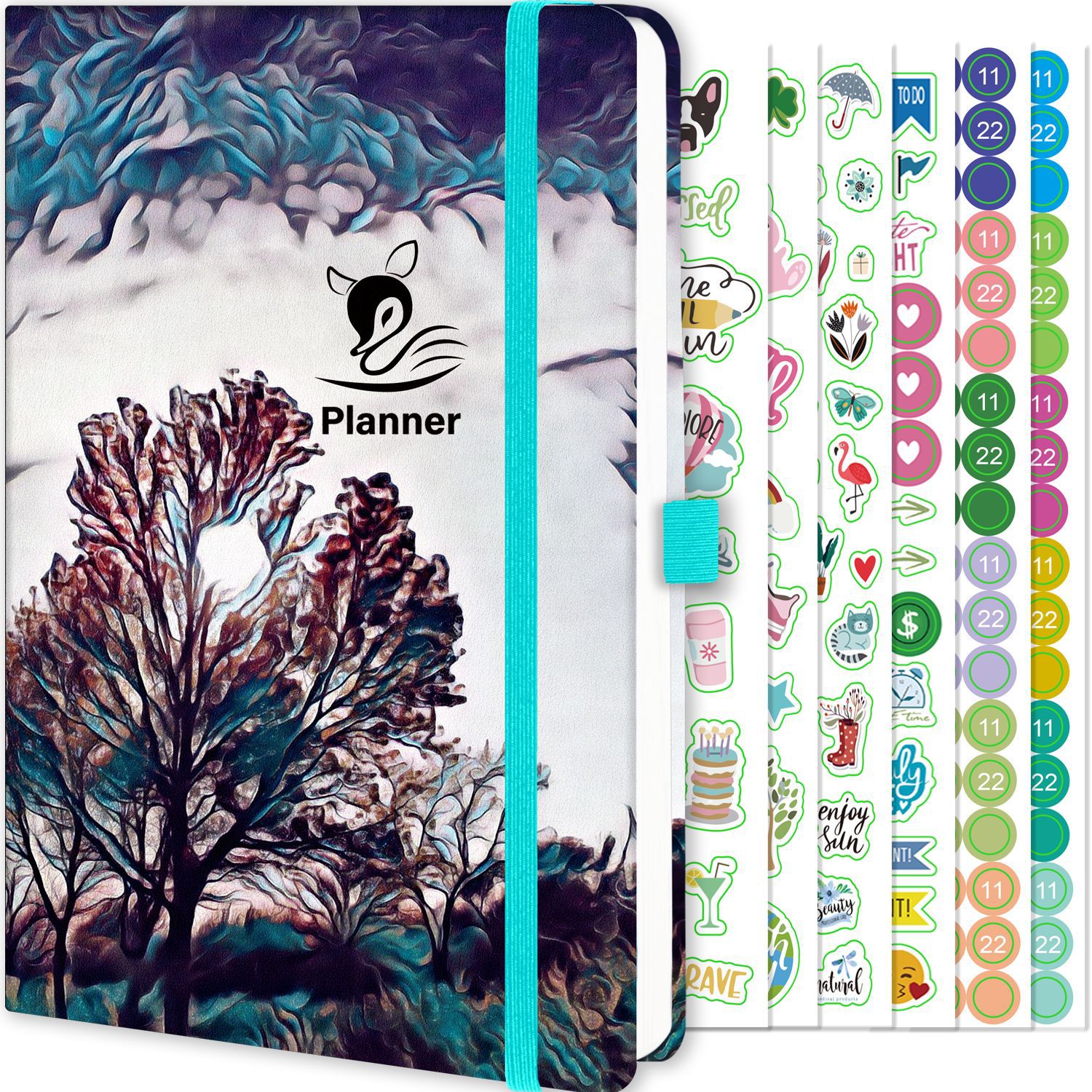 Thermal Binding Hardcover Diary Planner Journal Set for Daily Weekly Monthly Planning