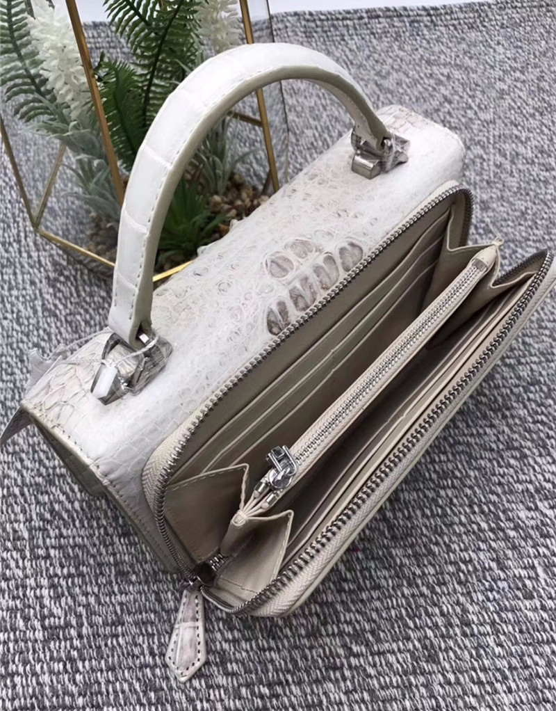 Fashion Genuine Crocodile Leather Women Small Mini Handbag Lady Purse Authentic Alligator Skin Female Cross Shoulder Bag