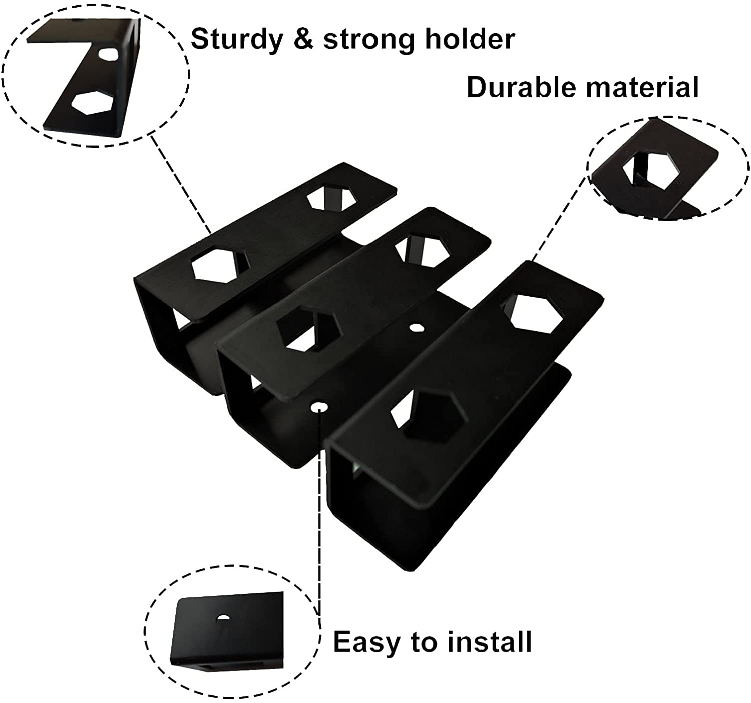 Single-side Bracket Desk Laptop Holder Mount for Standard Devices Under Desk Cable Box