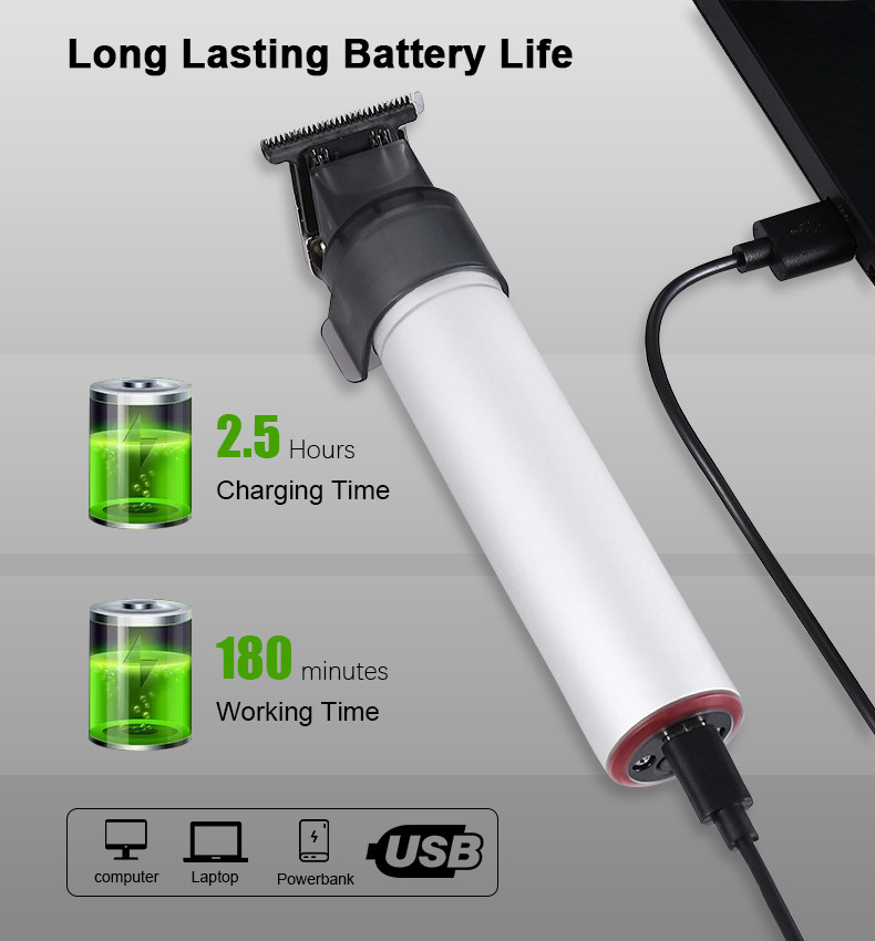 Men Professional 8W Electric Hair Trimmer 600MAH With LCD Display