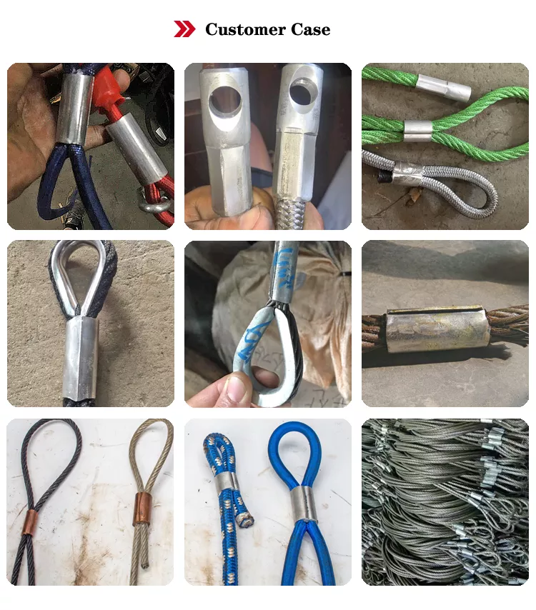 31KG Aluminium Alloy Sleeve Hydraulic Steel Wire Rope Press Machine with 600KN Max Force