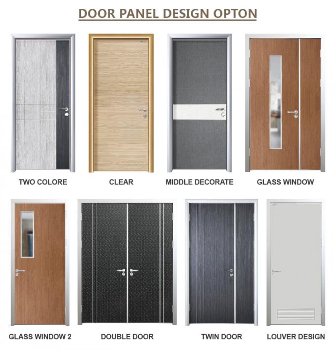 Fire Resistance MDF Interior Doors Flat Insert Shape For Kindergarten Room 8