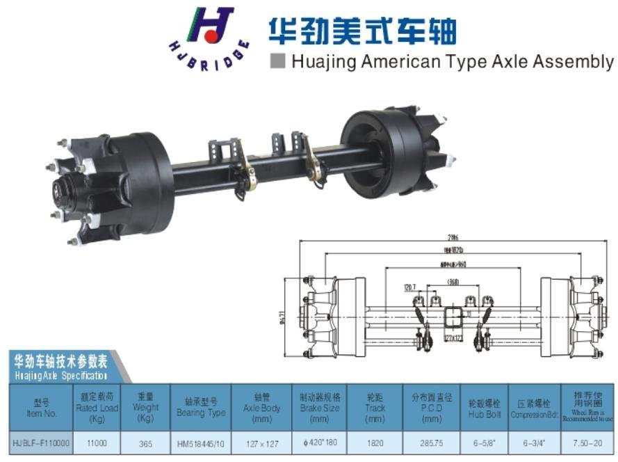 Huajing axles assembly