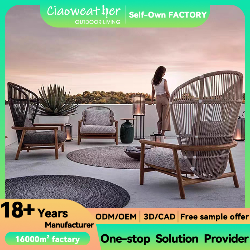 Patio into a Luxurious Retreat with Teakwood Frame and Water-Resistant Cushion Furniture