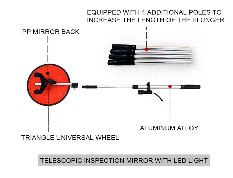 Convex Mirror Factory 30cm Under Vehicle Search Mirror Security Inspection Mirror
