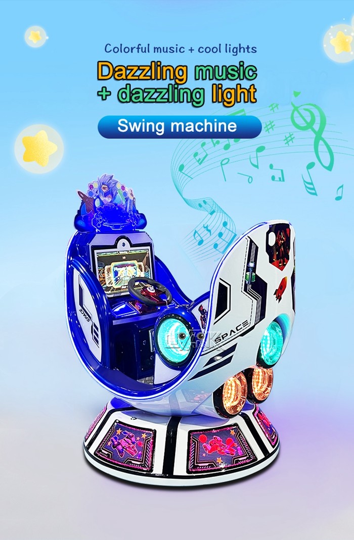 Space Capsule Coin Operated Kiddy Ride Machine Electric Indoor Amusement Game
