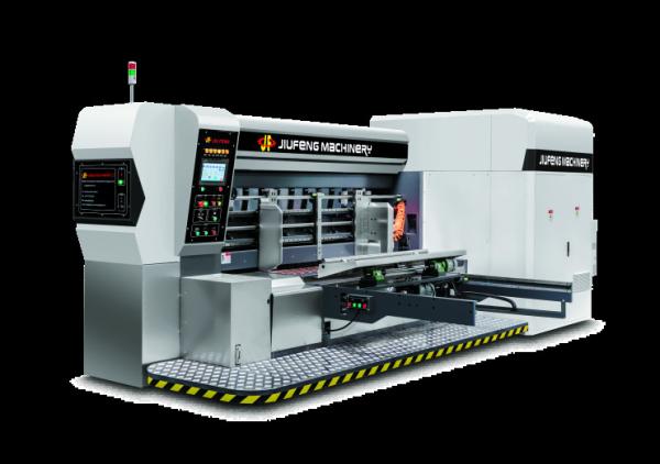 Lead Edge Vacuum Transfer 4 Color Printer Slotter Die Cutter Vibrator Stacker