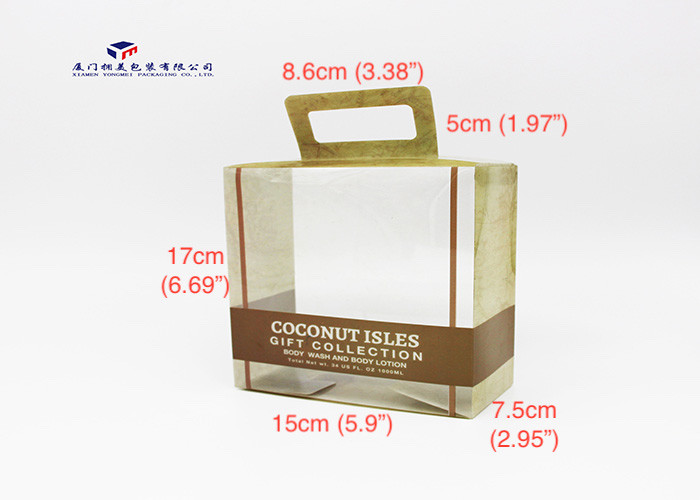 Carry Handle On Box Top Rectangle Custom Plastic Box Packaging 15X7.5X17cm