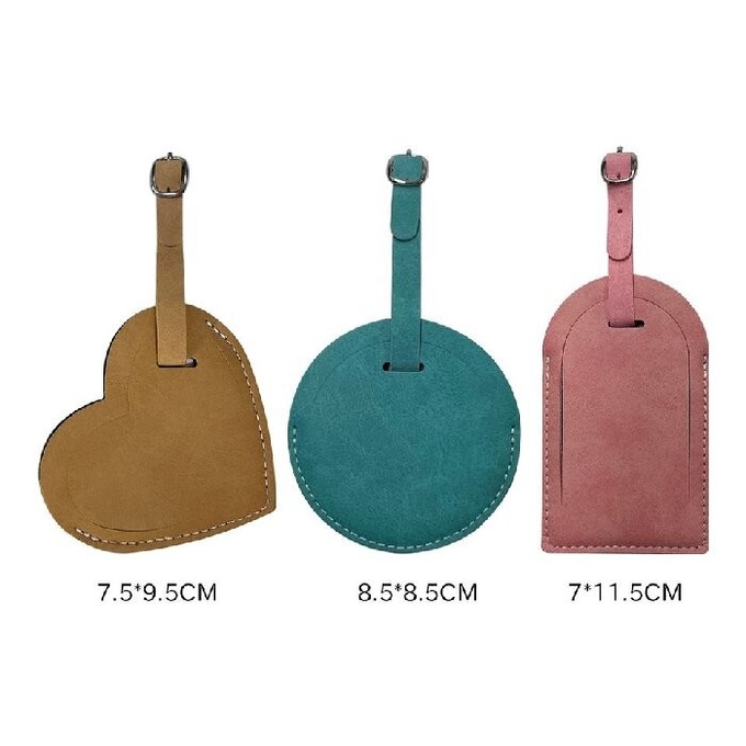 Custom Blank Sublimation PU Leather Luggage Tag For Sublimation Printing