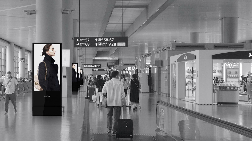 Customize Indoor Digital Signage Totem Floor Stand Digital Mupi For Terminal