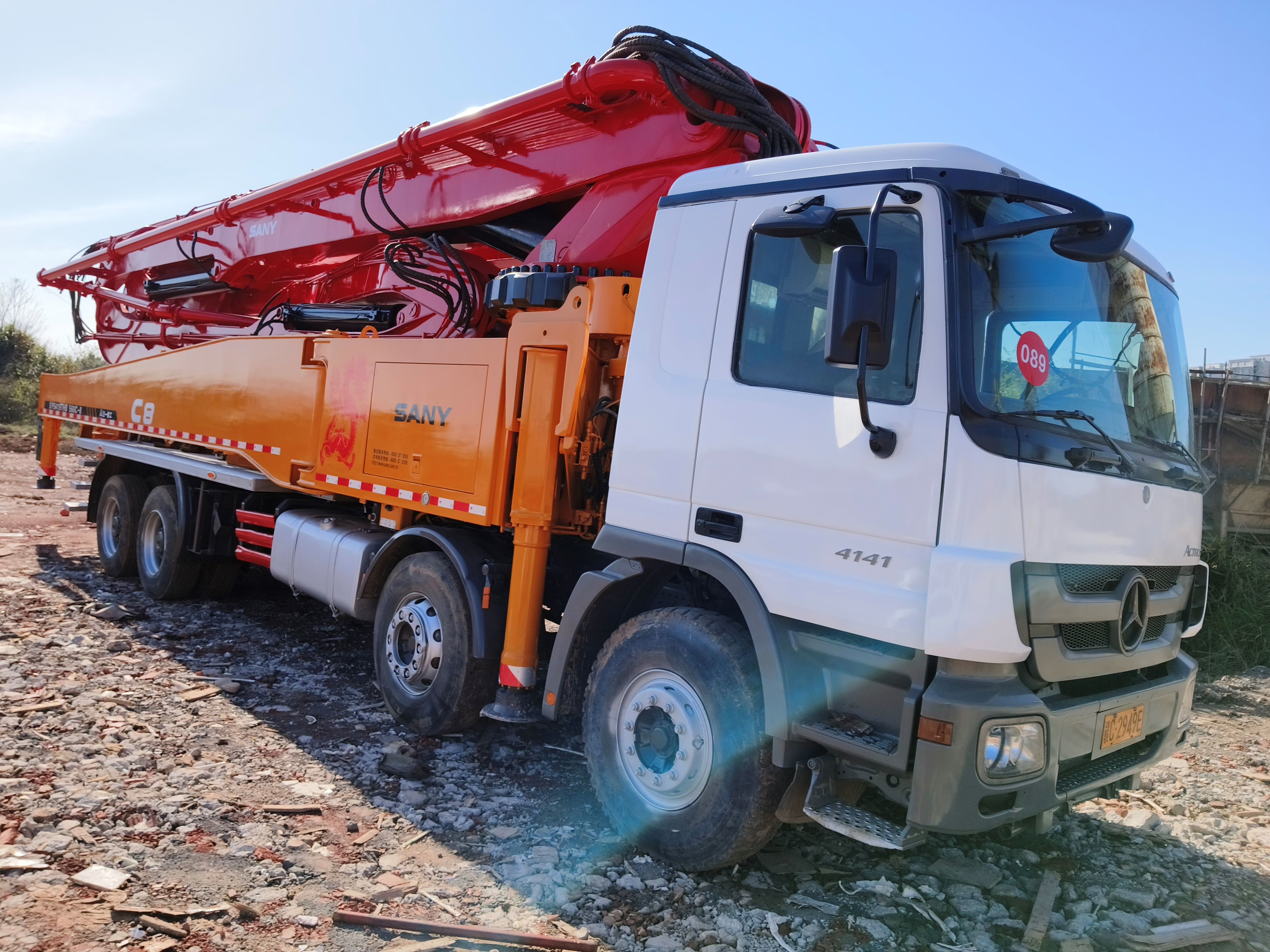 SANY 56m Concrete Pump Trucks on Mercedes-Benz Chassis for sale