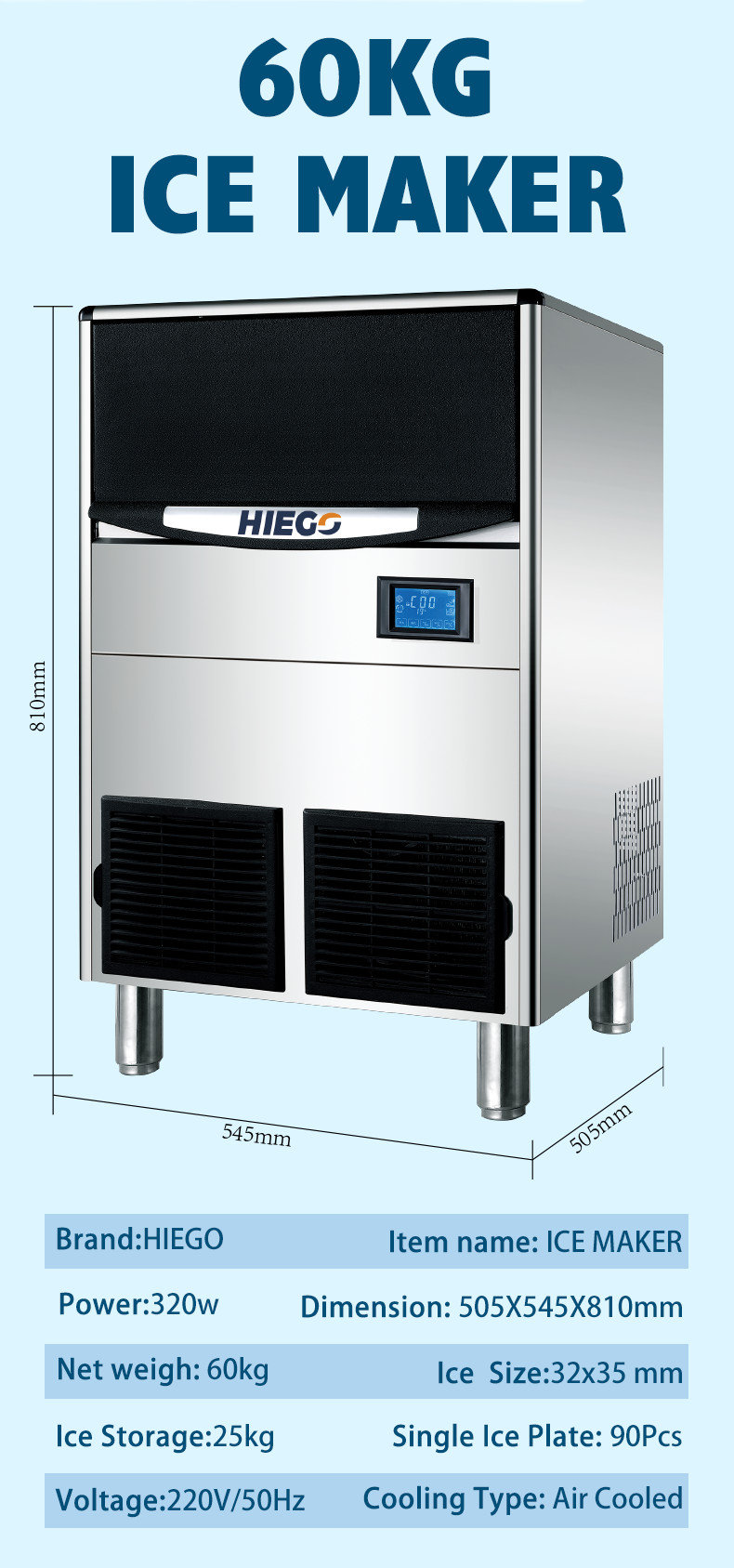 60kg Moon Shape Home Portable Ice Machine , Air Cooled 25kg Ice Machine For Home Bar