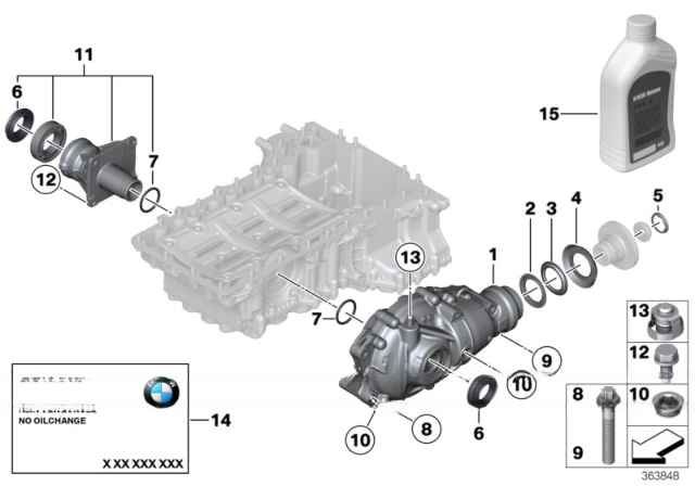 31508635863 Remanufactured Rear Drive Axle Assembly For BMW F25 F26 F15 F16